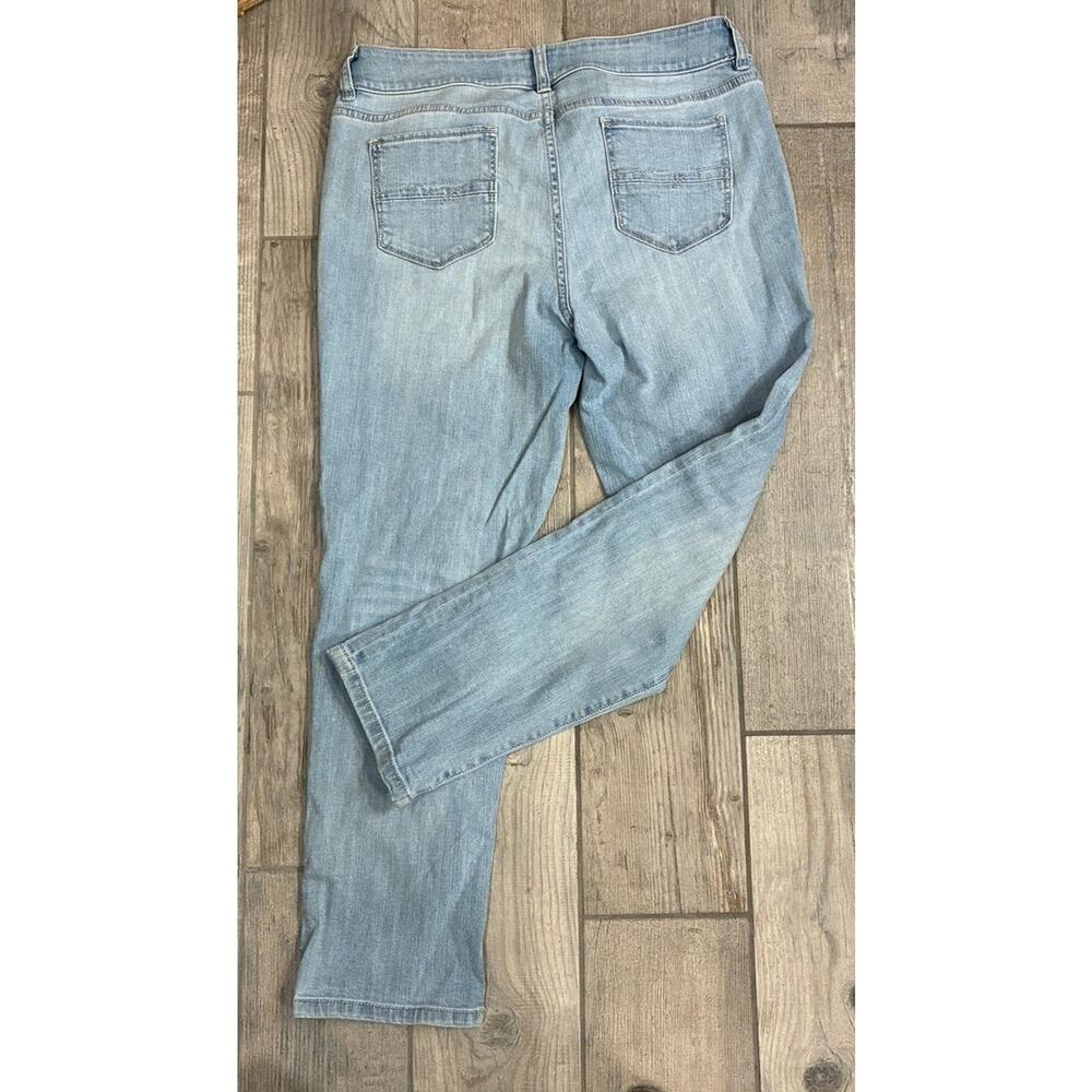 NY&Co Soho Boyfriend Jeans Size 10 Light Wash Patches Graphic Pop Art Denim - Picture 10 of 10